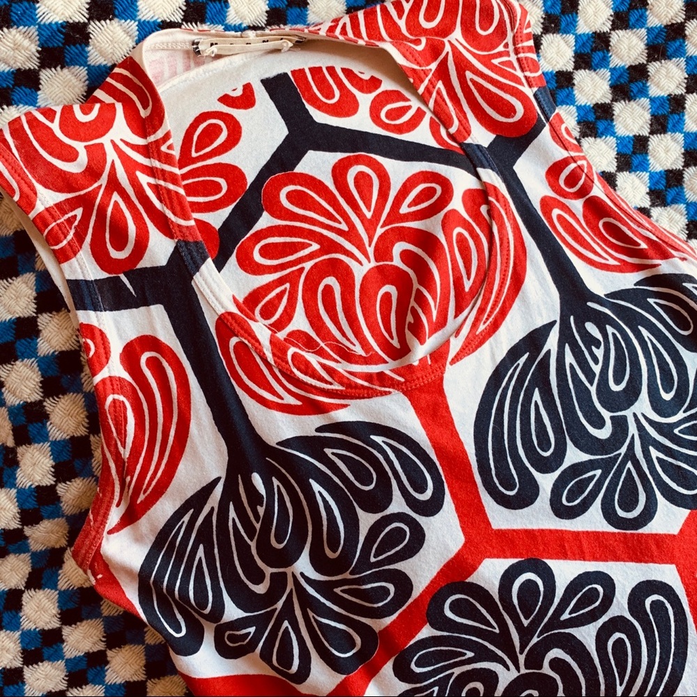 Marni red and blue top